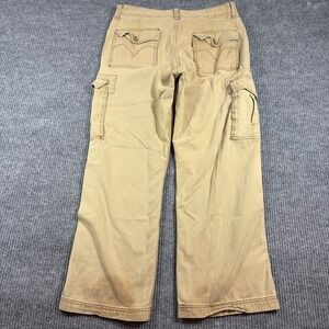 Levis Pants Men's 36x30 Loose Straight Cargo Khaki Tan Cotton Workwear Casual